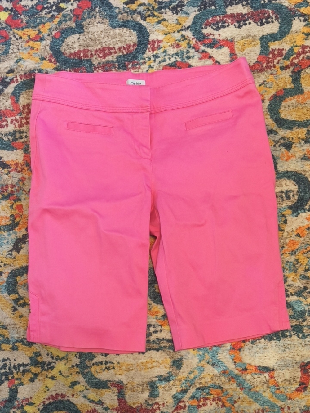Cache Pink Women’s Stretch Cotton Bermuda Shorts Size 2